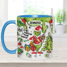 Load image into Gallery viewer, Personalized Grinch Accent Mug Custom Name Christmas Gift
