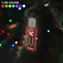 Load image into Gallery viewer, Personalized LED Acrylic Christmas Ornament with Mouse Design
