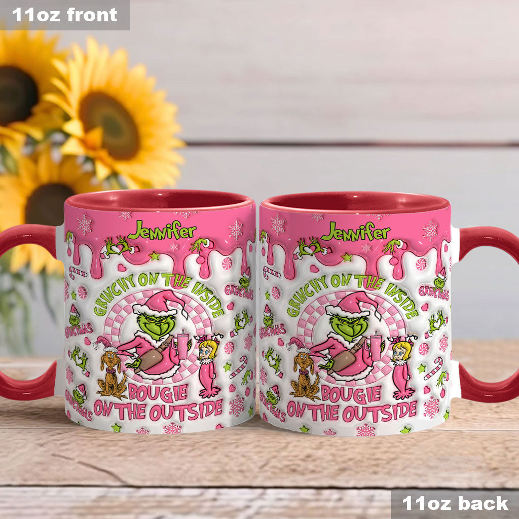 Personalized Christmas Accent Mug Grinchy On The Inside Gift