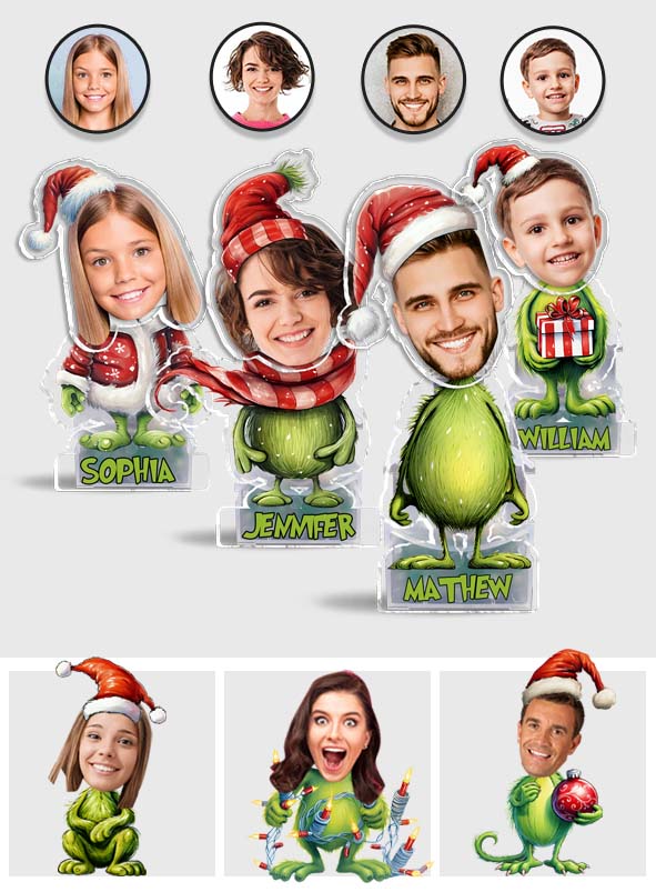 Personalized Shaking Head Christmas Decoration Custom Gift