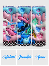 Load image into Gallery viewer, Personalized Ohana Skinny Tumbler Custom Name Gift for Family
