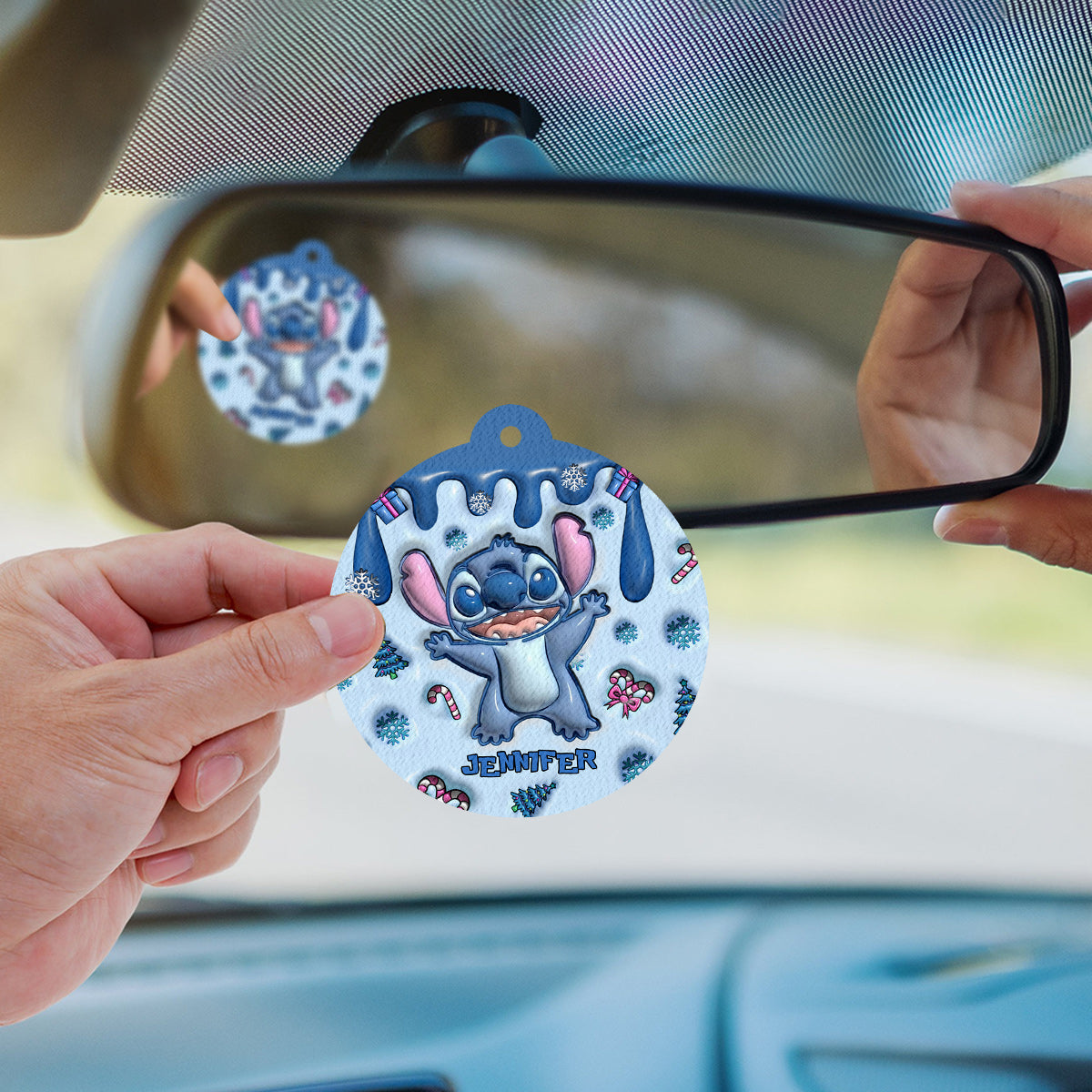 Personalized Ohana Circle Air Freshener Christmas Gift