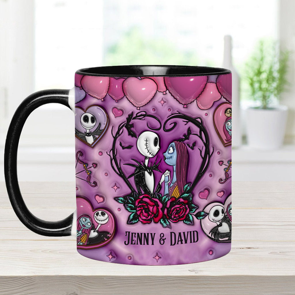 Personalized Nightmare Accent Mug Custom Name Gift for Couples