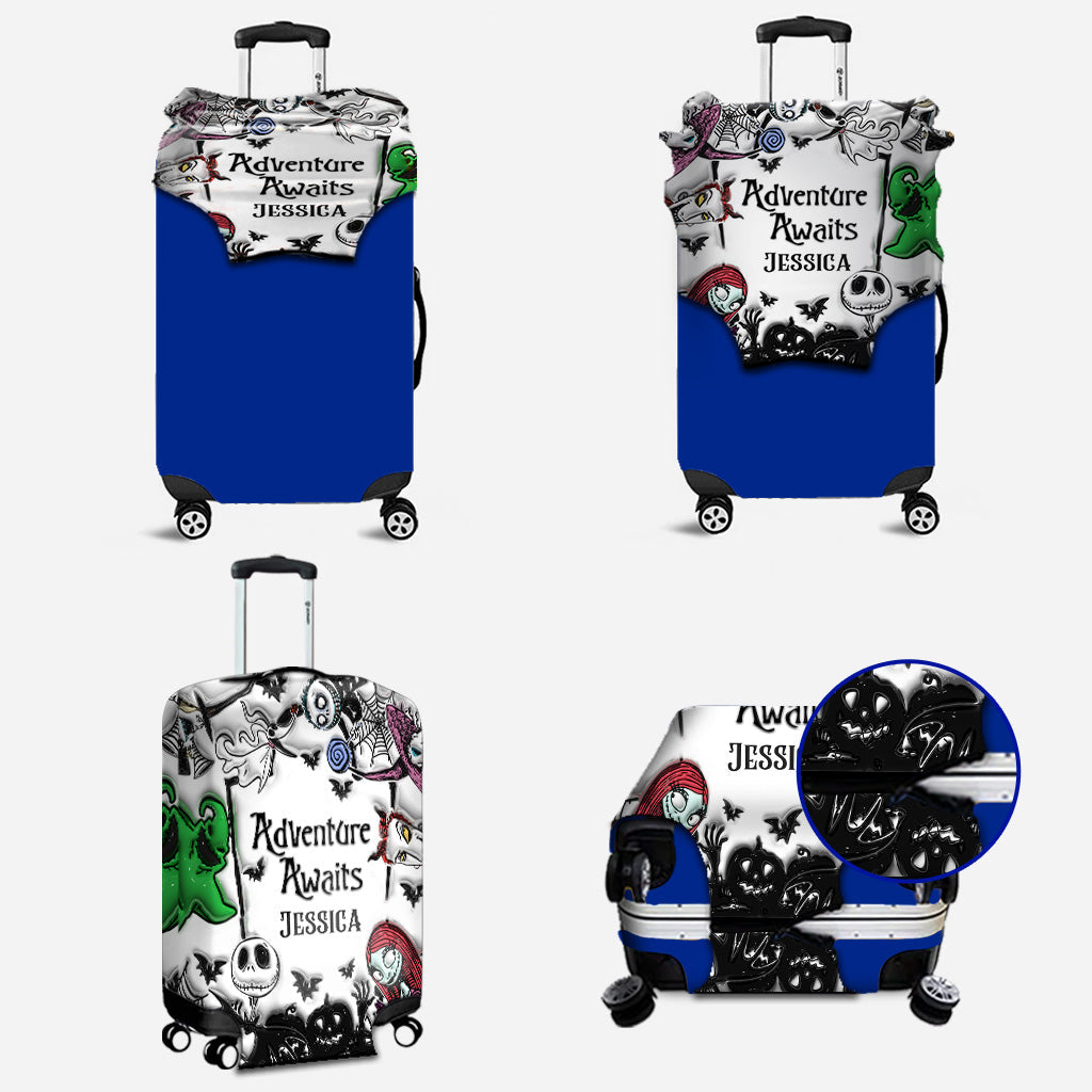 Personalized Nightmare Luggage Cover Custom Name Halloween Gift