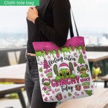 Load image into Gallery viewer, Personalized Grinch Tote Bag Custom Name Gift for Christmas
