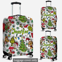 Load image into Gallery viewer, Personalized Christmas Luggage Cover Custom Name Gift Idea
