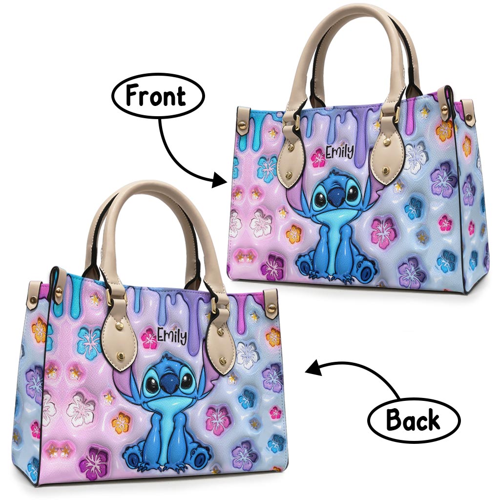 Personalized Ohana Leather Handbag Custom Name Gift for Her