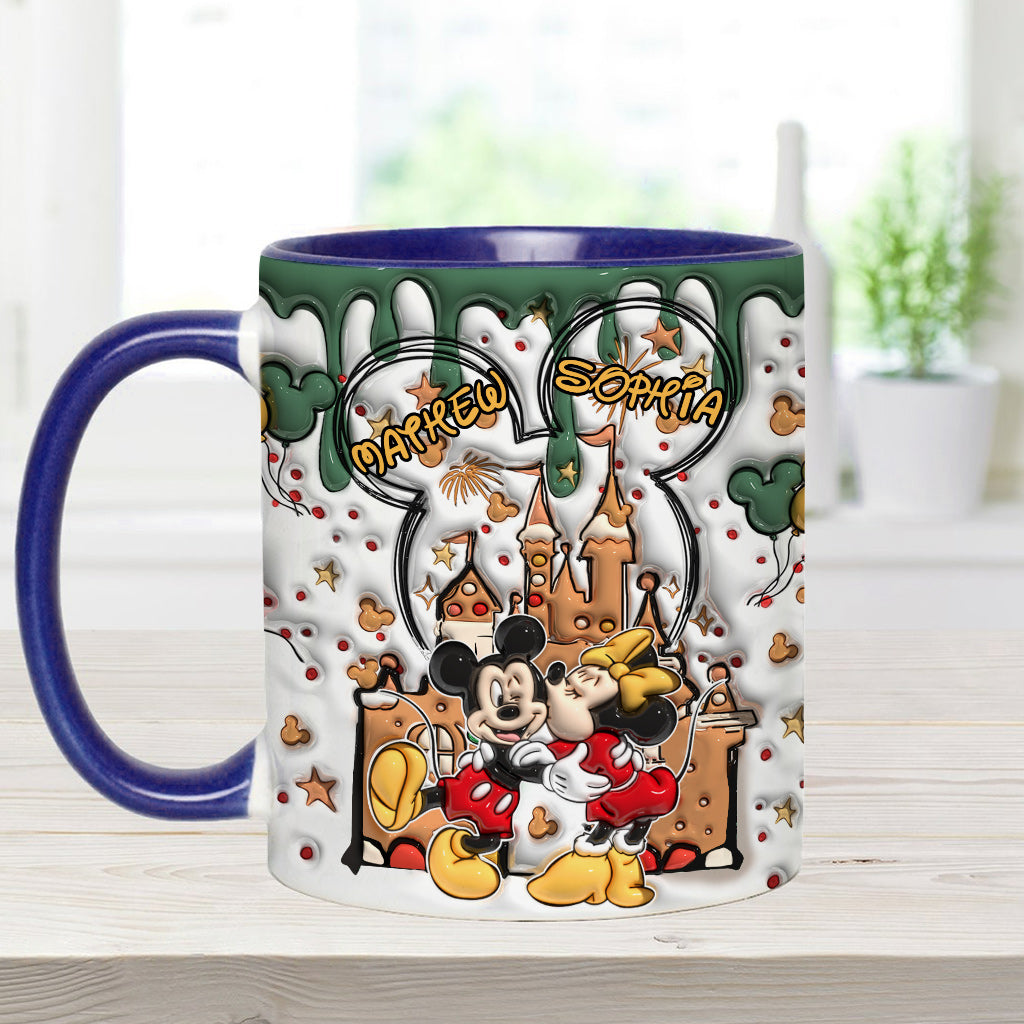 Personalized Accent Mug with Two-Tone Design for Couples