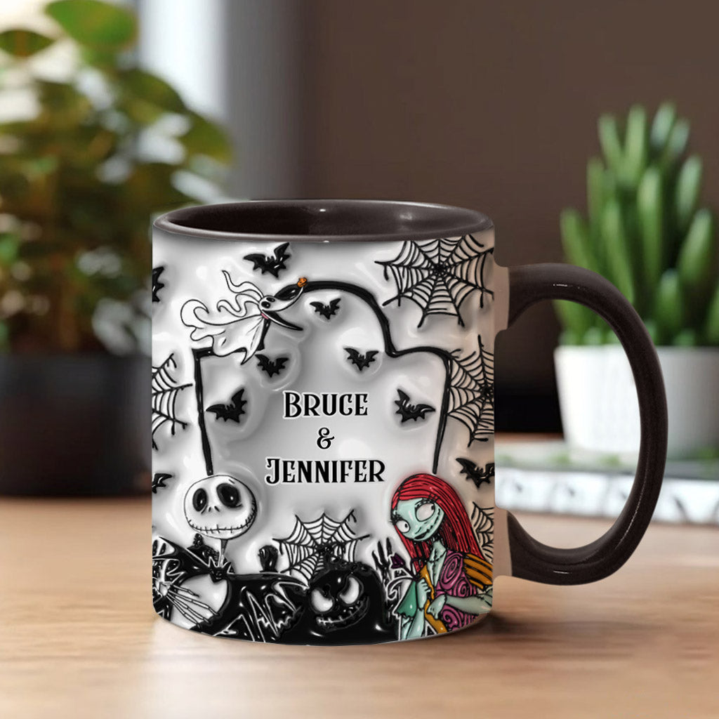 Personalized Halloween Accent Mug Custom Name for Couples