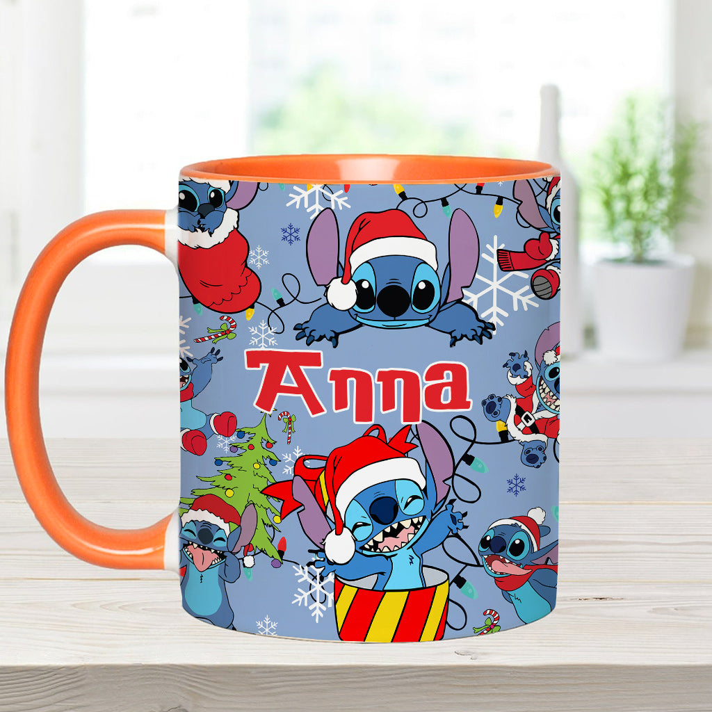 Personalized Ohana Accent Mug Custom Name Christmas Gift