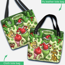 Load image into Gallery viewer, Personalized Merry Grinchmas Tote Bag Custom Name Gift for Christmas

