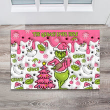 Load image into Gallery viewer, Personalized Grinch Christmas Doormat Custom Family Name
