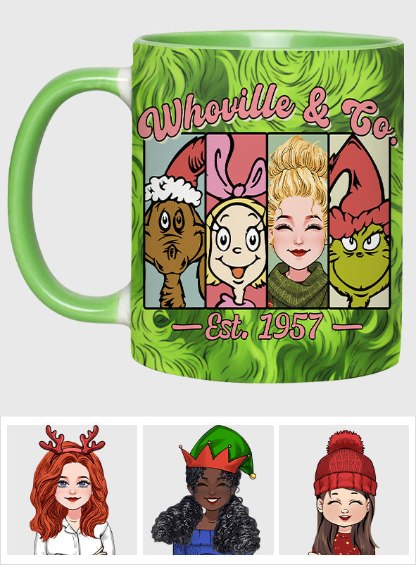 Personalized Holiday Accent Mug Custom Name Whoville Gift