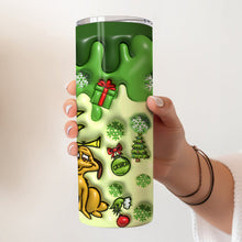 Load image into Gallery viewer, Personalized Grinchmas Skinny Tumbler Custom Name Gift for Christmas

