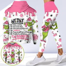 Load image into Gallery viewer, Personalized Christmas Grinch Hoodie and Leggings Set Gift

