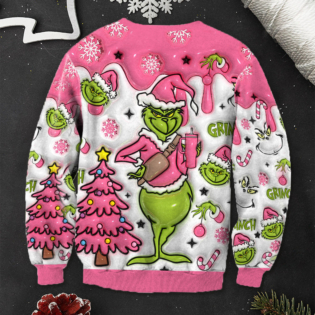 Personalized Merry Grinchmas Ugly Sweater for Christmas Gift