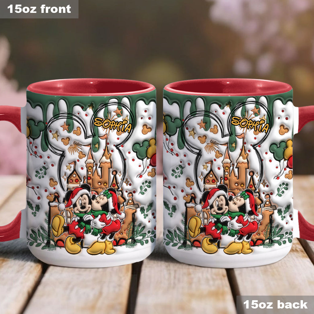 Personalized Christmas Mouse Accent Mug Custom Name Gift