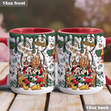 Load image into Gallery viewer, Personalized Christmas Mouse Accent Mug Custom Name Gift
