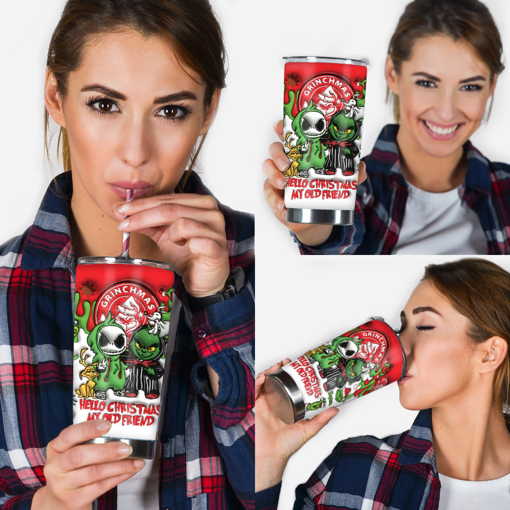 Personalized Grinch Christmas Tumbler with Custom Name Gift