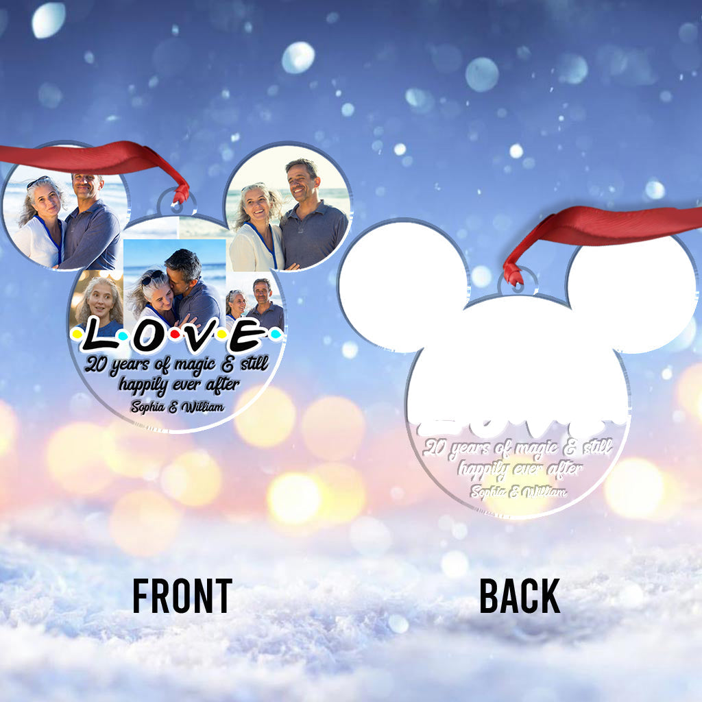 Personalized Mouse Ears Ornament Custom Name for Christmas Gift