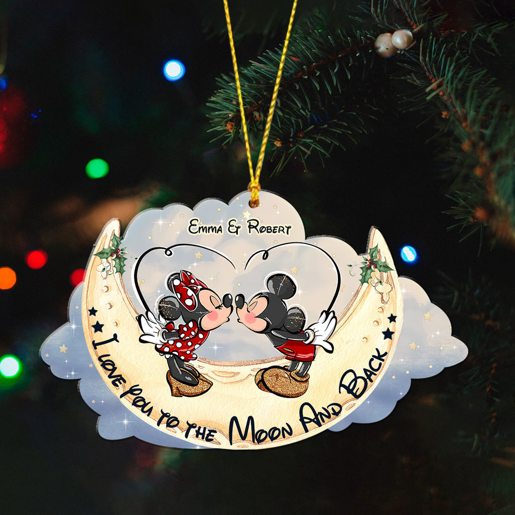 Personalized 'I Love You To The Moon And Back' Ornament Gift for Couples