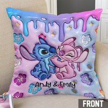 Load image into Gallery viewer, Personalized Ohana Throw Pillow Custom Names Gift for Couples
