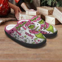 Load image into Gallery viewer, Personalized Grinch Slippers Custom Name Cozy Holiday Gift
