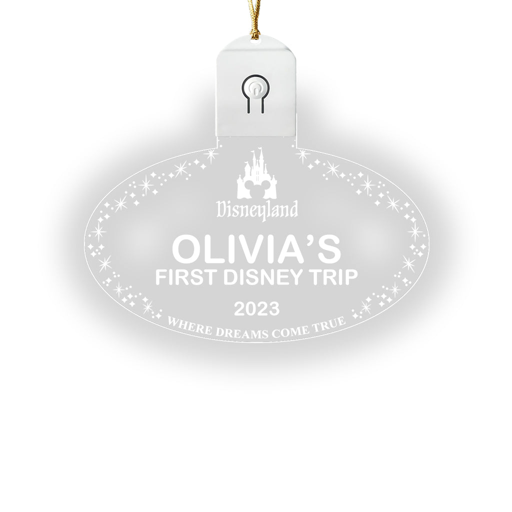 Personalized LED Acrylic Ornament with Custom Name for Christmas