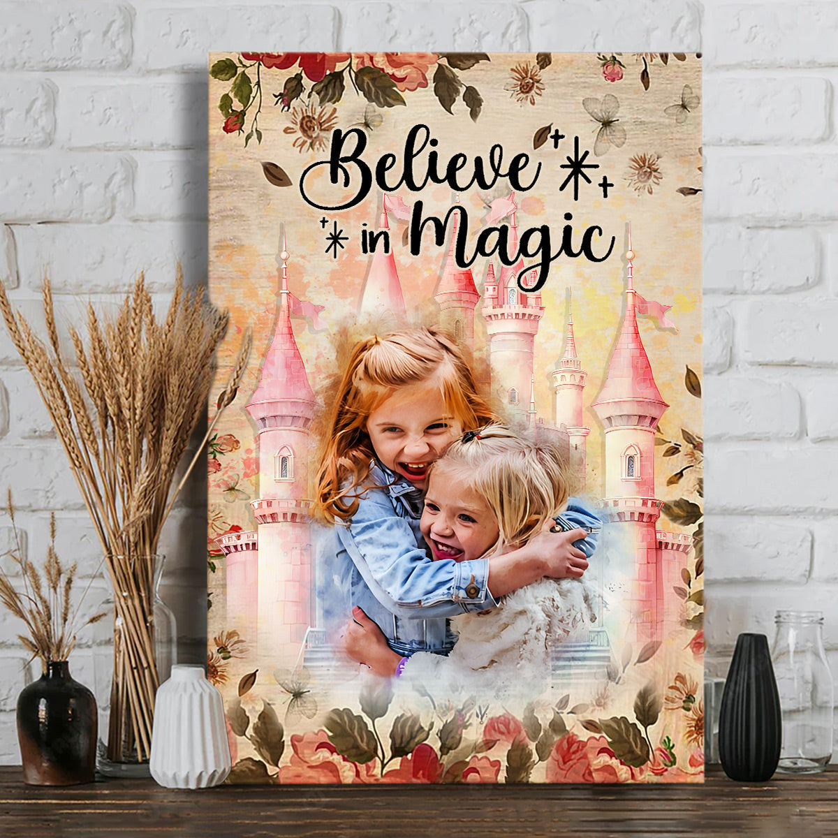 Personalized Believe In Magic Canvas Poster Gift for Kids