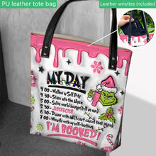 Load image into Gallery viewer, Personalized Grinch Tote Bag Custom Name Holiday Gift
