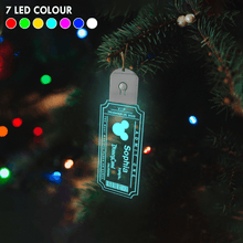 Load image into Gallery viewer, Personalized LED Acrylic Christmas Ornament with Mouse Design
