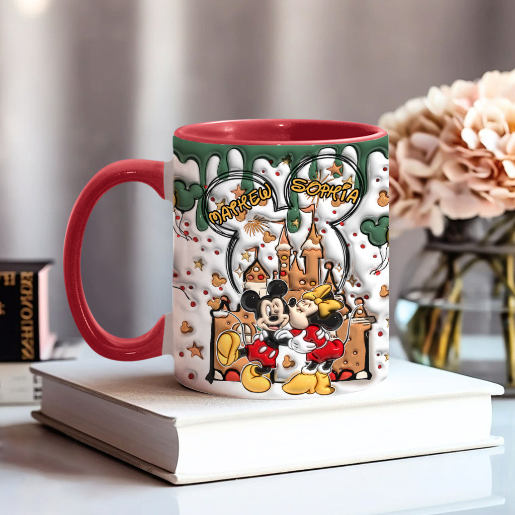 Personalized Accent Mug with Two-Tone Design for Couples