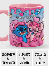 Load image into Gallery viewer, Personalized Ohana Accent Mug Custom Names Gift for Couples
