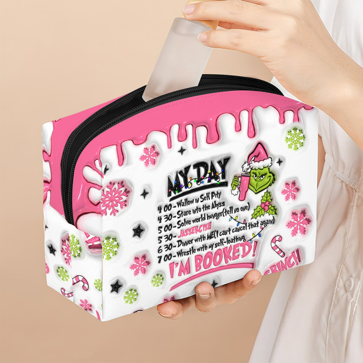 Personalized Christmas Makeup Bag Custom Name Gift