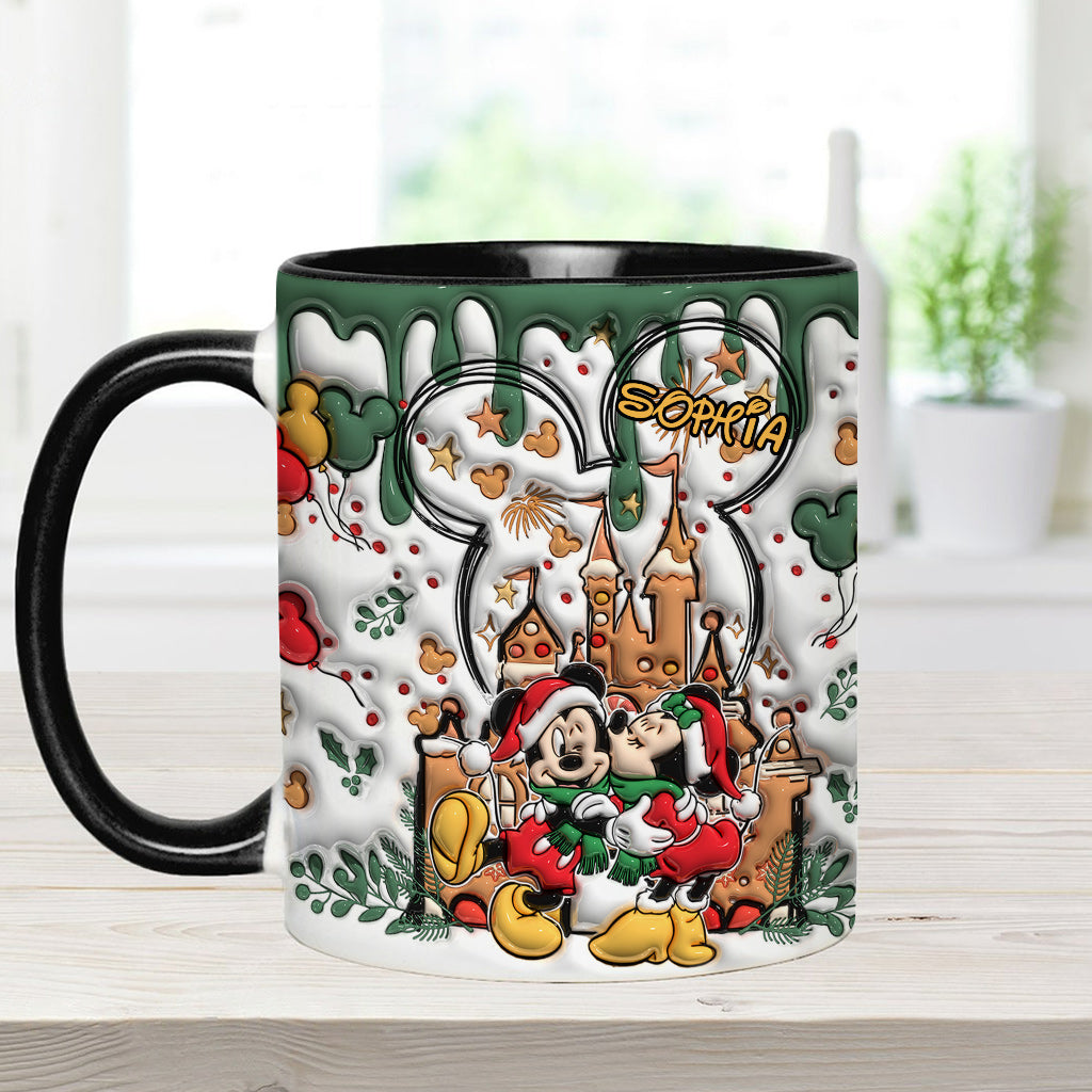 Personalized Christmas Mouse Accent Mug Custom Name Gift