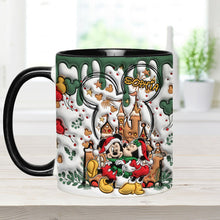 Load image into Gallery viewer, Personalized Christmas Mouse Accent Mug Custom Name Gift
