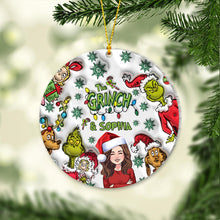 Load image into Gallery viewer, Personalized Grinch Christmas Ornament Custom Name Gift
