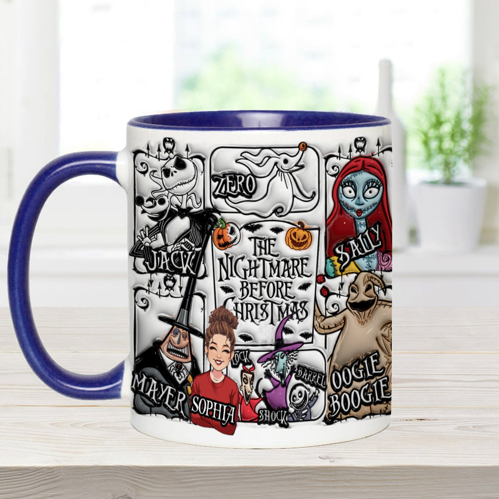 Personalized Nightmare Before Christmas Accent Mug Gift Idea