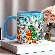 Load image into Gallery viewer, Personalized Christmas Accent Mug with Name for Mom or Dad
