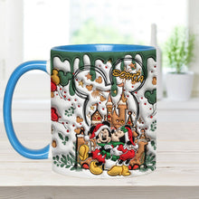 Load image into Gallery viewer, Personalized Christmas Mouse Accent Mug Custom Name Gift
