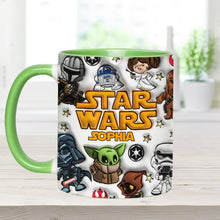 Load image into Gallery viewer, Personalized Star Wars Accent Mug Custom Name Gift for Kids
