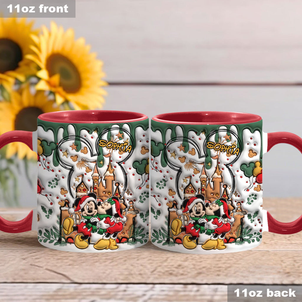 Personalized Christmas Mouse Accent Mug Custom Name Gift