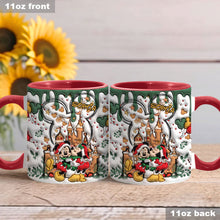 Load image into Gallery viewer, Personalized Christmas Mouse Accent Mug Custom Name Gift
