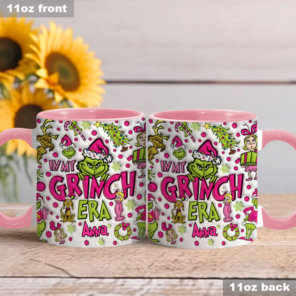 Personalized Grinch Accent Mug Custom Name Holiday Gift