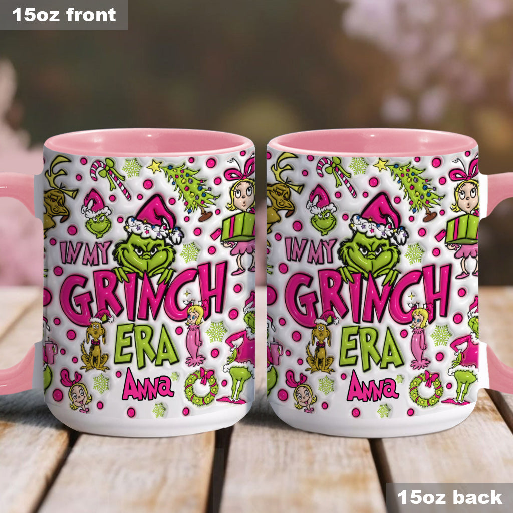 Personalized Grinch Accent Mug Custom Name Holiday Gift