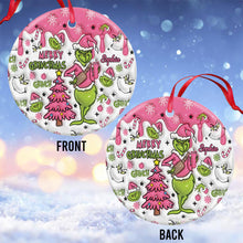 Load image into Gallery viewer, Personalized Merry Grinchmas Ceramic Ornament Gift for Christmas
