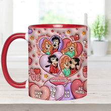 Load image into Gallery viewer, Personalized Valentine’s Day Accent Mug Custom Name Gift for Couple
