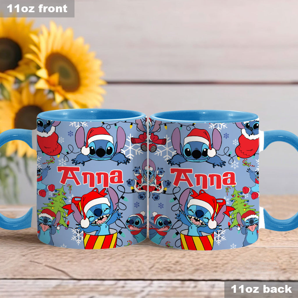 Personalized Ohana Accent Mug Custom Name Christmas Gift