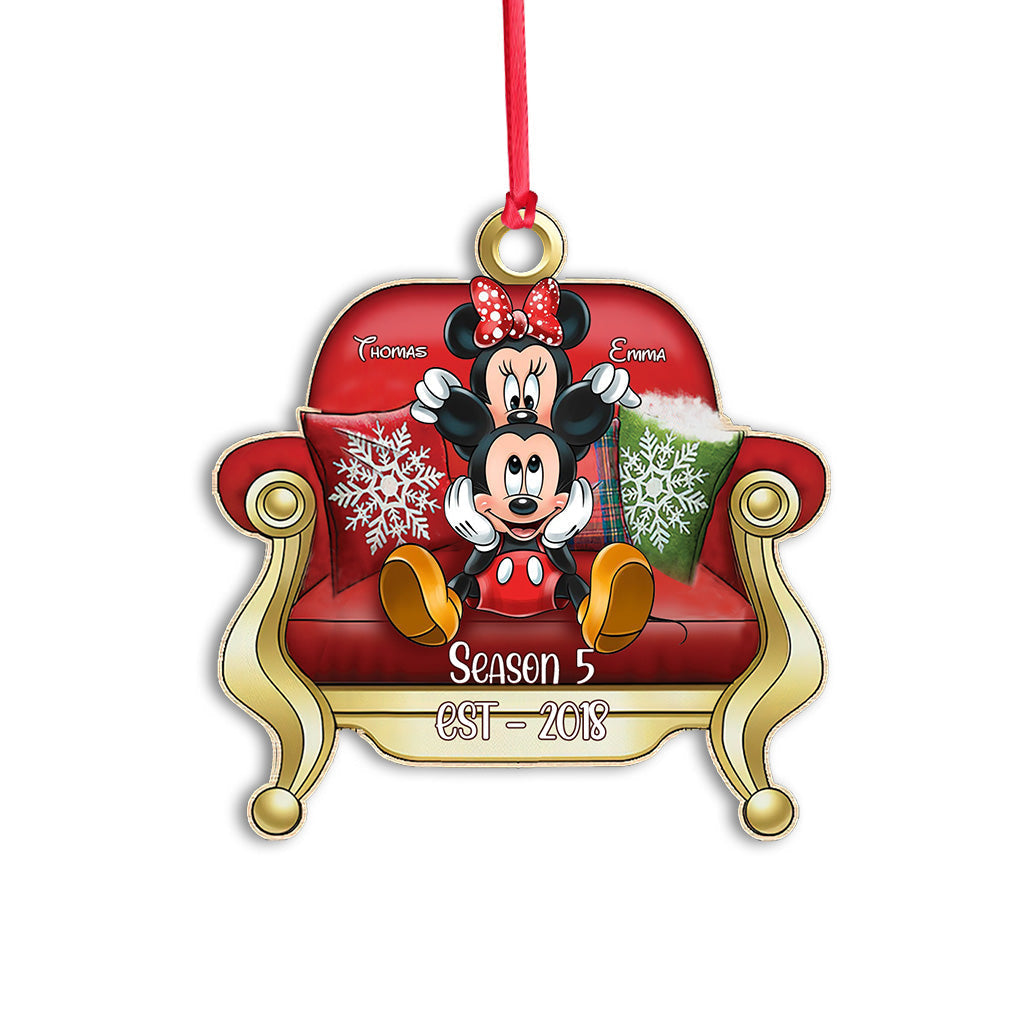 Personalized One-sided Mouse Ornament Custom Family Gift for Christmas