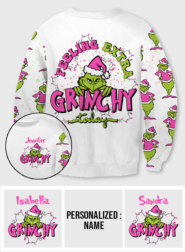 Personalized Grinchy Holiday Ugly Sweater Gift for Women
